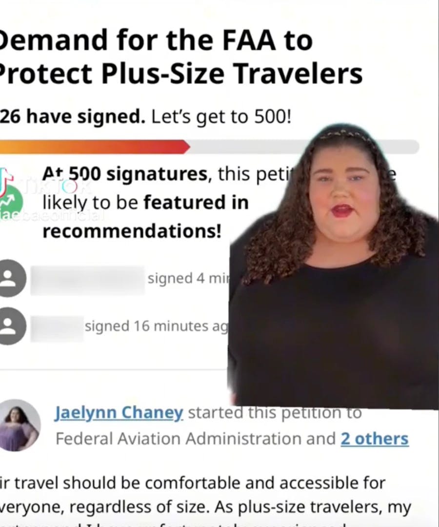 petition airplane obese individuals
