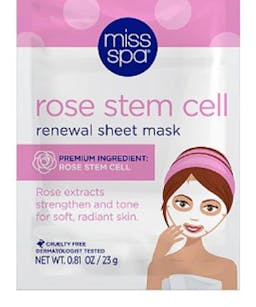 Miss Spa Rose Stem Cell Renewal Facial Sheet Mask