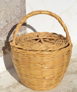 large jane birkin basket with lid