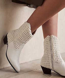 Free People Selina Crochet Western Boots