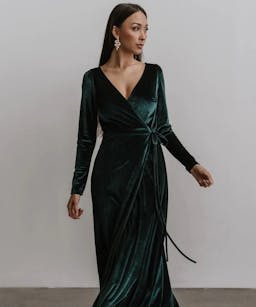 Baltic Born Esmerelda Velvet Wrap Maxi Dress