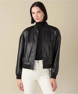 Wilsons Leather Jules Faux Leather Bomber