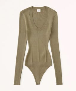 Abercrombie & Fitch Scoopneck Sweater Bodysuit