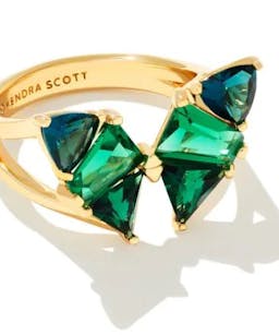 butterfly ring emerald