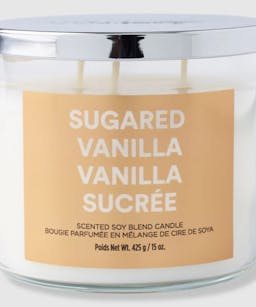 Sugared Vanilla Scented Soy Blend Candle