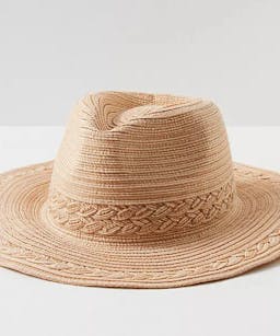 Mixed Braid Packable Cowboy Hat