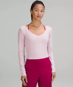 align long sleeve shirt pink