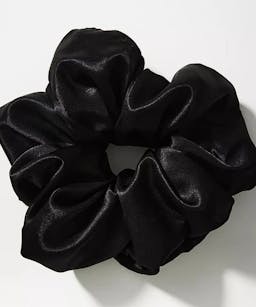 giant satin scrunchie black