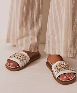 Bueno Chain Mail Slide Sandals