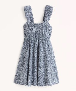 Abercrombie Puff Strap Babydoll Mini Dress