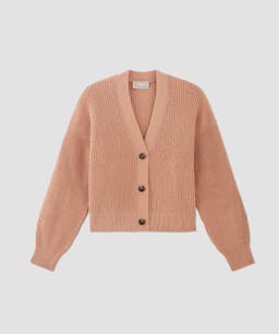 Everlane The Organic Cotton Relaxed Cardigan in Blush Pink