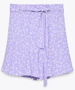 flowy floral shorts