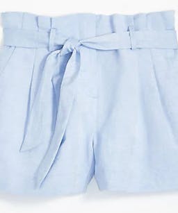linen waist tie shorts