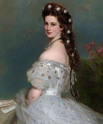 Elisabeth of Austria, by Franz Xaver Winterhalter public domain wikimedia commons