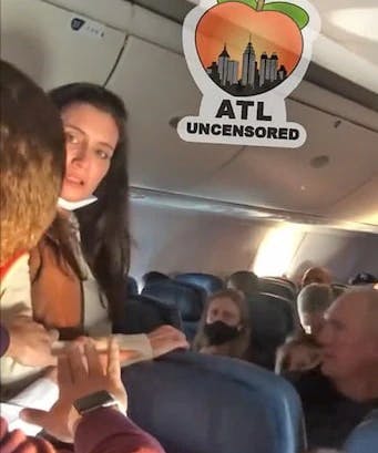 twitter covid crazy lady punches man mask delta