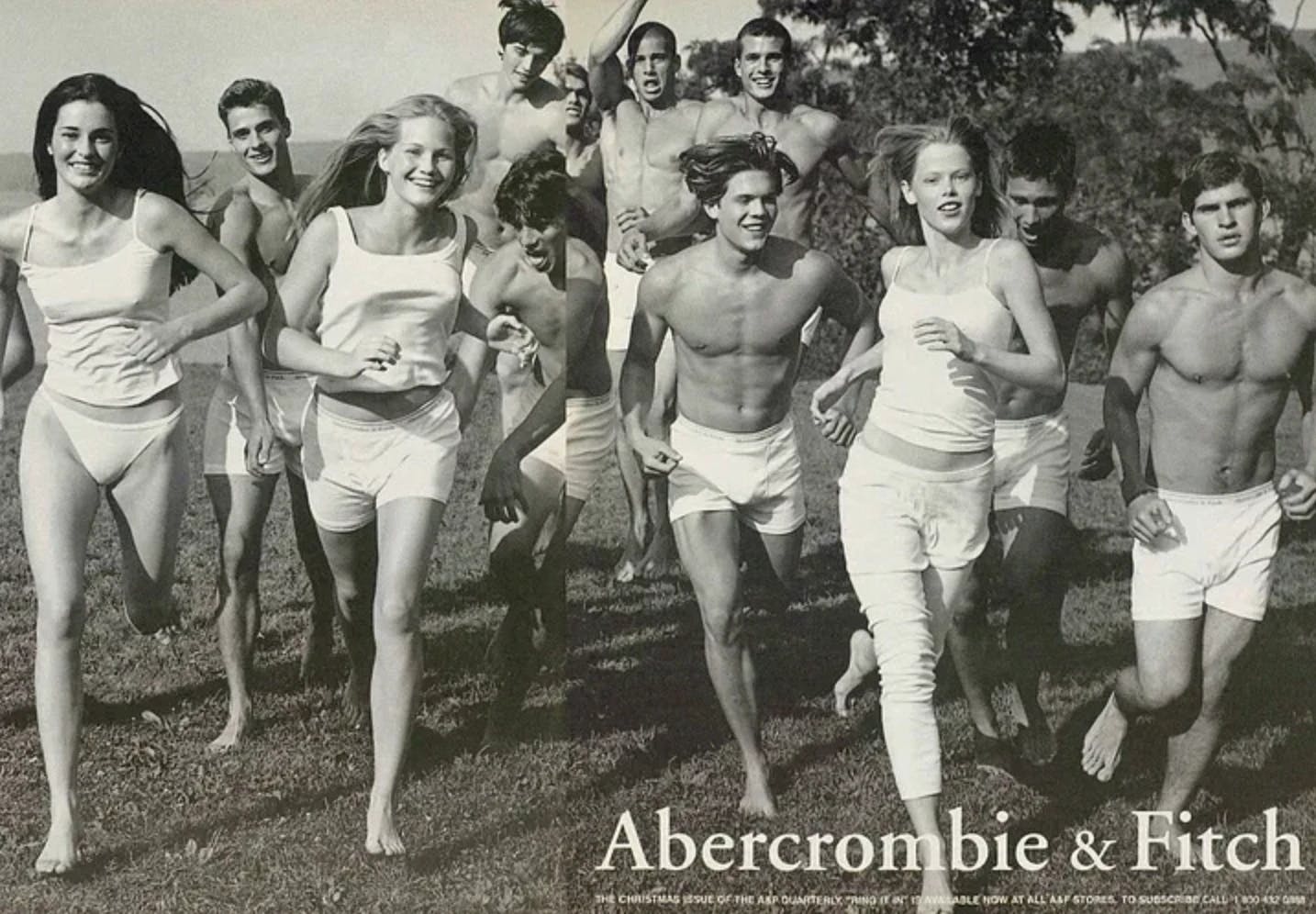 The Abercrombie & Fitch Fall/Winter 2000-2001 campaign shot by Bruce Weber/Vogue France