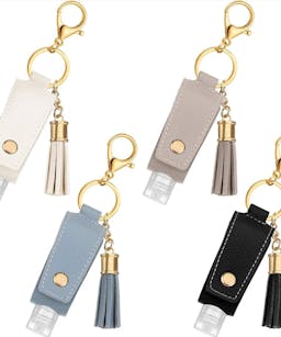 4 Set Travel Bottle Keychain Holder