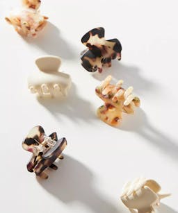 Speckled Mini Claw Hair Clip Set