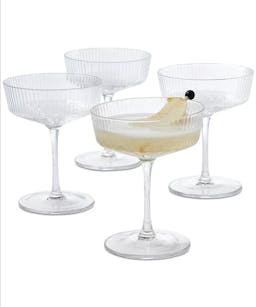 Hotel Collection Fluted Coupe Glasses, Set of 4
