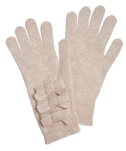 bow detail gloves