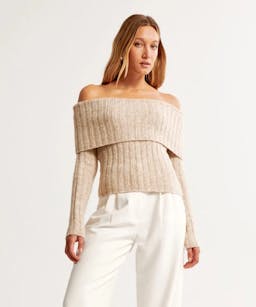 Abercrombie Off The Shoulder Sweater Top