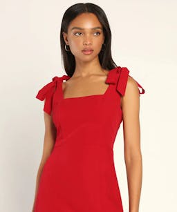 Lulus Your Sweetie Wine Red Tie-Strap Mini Dress