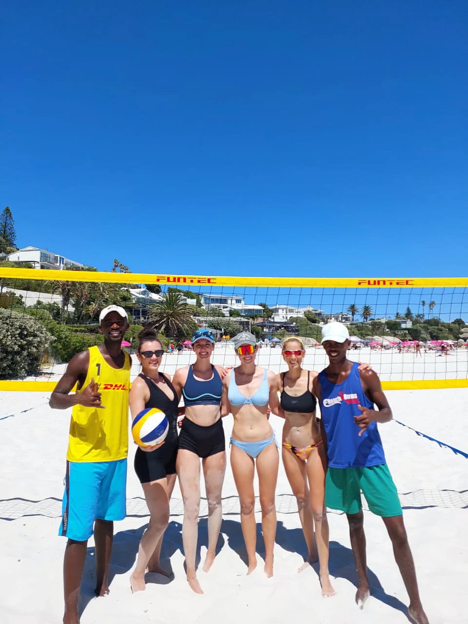 Playing volleyball in Cape Town. Courtesy of Alyssa Rinelli
