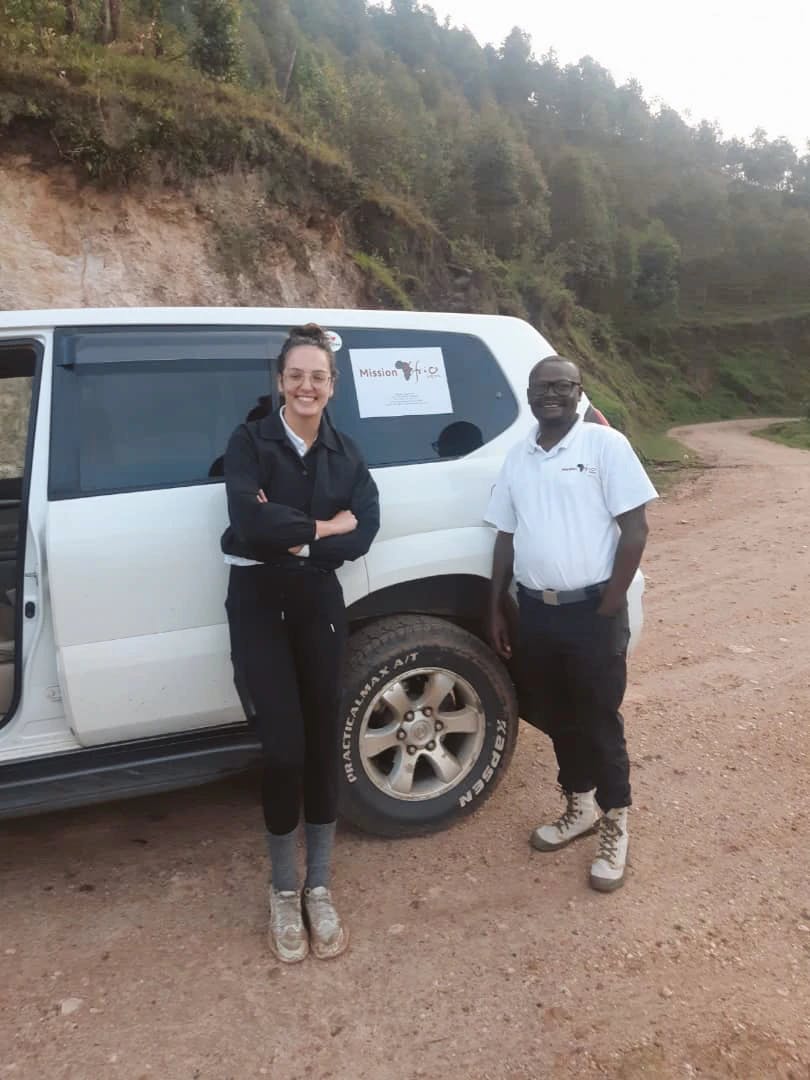 Alyssa in Uganda on a Gorilla Trek with Mission Africa Safaris.